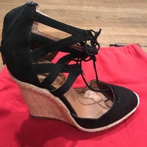 Aquazzura Black Wedges